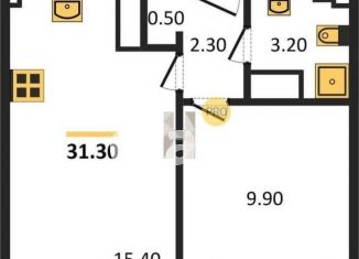 Продам 1-комнатную квартиру, 31.3 м2, Санкт-Петербург, Муринская дорога, 25к3