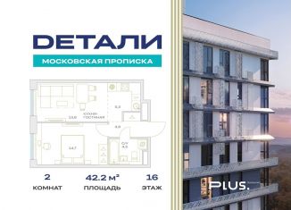 Двухкомнатная квартира на продажу, 42.2 м2, Москва