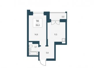 Продаю 1-комнатную квартиру, 39 м2, Новосибирск, улица Брестская Горка