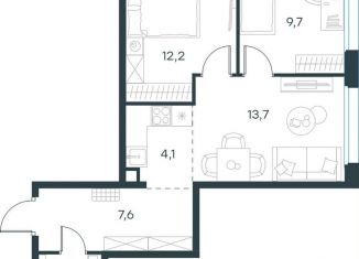 Продается 2-ком. квартира, 51 м2, Москва, САО, жилой комплекс Левел Селигерская, к1