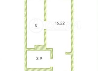 Продам 1-комнатную квартиру, 27 м2, Тюмень, Ставропольская улица, 160, ЖК Тесла Парк