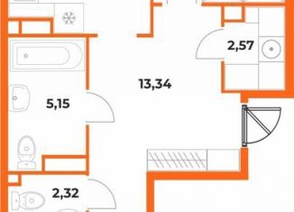 Двухкомнатная квартира на продажу, 66 м2, Хабаровский край