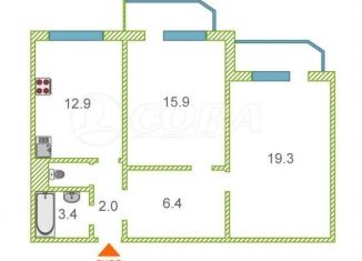 Продам 2-ком. квартиру, 64.5 м2, Тюмень, улица Пермякова, 78к2, Восточный округ