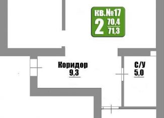 Продается двухкомнатная квартира, 74 м2, Бузулук, Николаевская улица, 9