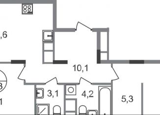 Продажа 2-комнатной квартиры, 64.3 м2, Московская область