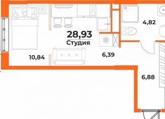 Продам 1-комнатную квартиру, 28.9 м2, Хабаровский край