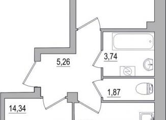 Продажа 2-комнатной квартиры, 57.2 м2, Псков, улица Юности, 32, ЖК Смарт-квартал