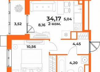 Продажа 2-комнатной квартиры, 34.2 м2, Хабаровский край