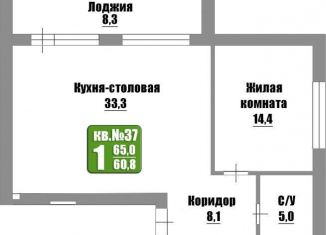 Однокомнатная квартира на продажу, 65 м2, Оренбургская область, Николаевская улица, 9