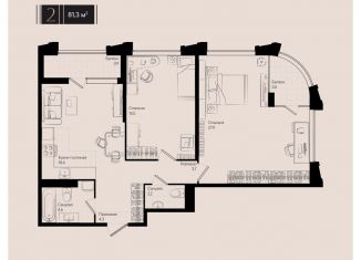 Продается 2-комнатная квартира, 81.3 м2, Краснодар, Прикубанский округ