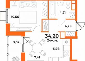 Продаю 2-ком. квартиру, 34.2 м2, Хабаровский край