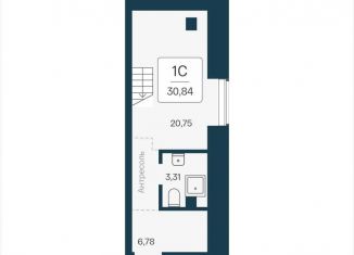 Продам квартиру студию, 30.8 м2, Новосибирск, метро Студенческая, улица Станиславского, 25