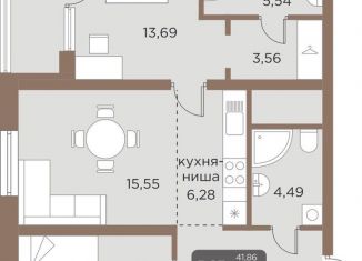 Продается двухкомнатная квартира, 79.3 м2, Екатеринбург, метро Чкаловская