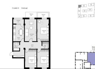 Продается 4-комнатная квартира, 114 м2, Дагестан, улица М. Физули, 67