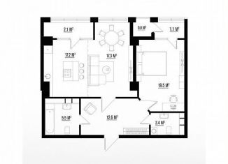 Продажа 2-комнатной квартиры, 79.5 м2, Краснодар, Прикубанский округ, улица имени 40-летия Победы, 33Г