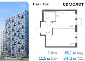 Продаю однокомнатную квартиру, 34.2 м2, Московская область, жилой комплекс Горки Парк, к4.1