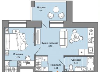 Продаю 2-ком. квартиру, 42 м2, Киров, улица Дмитрия Козулева, 2к1