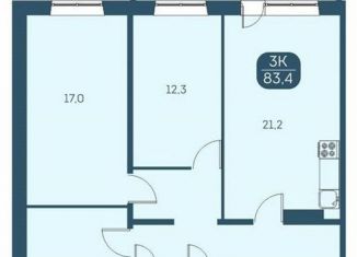 Продам 3-комнатную квартиру, 83.4 м2, Новосибирская область, Междуреченская улица, 7/1