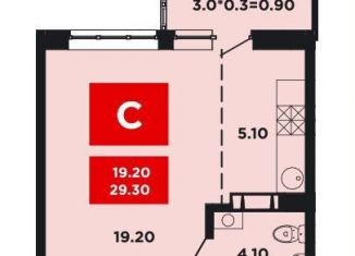 Квартира на продажу студия, 29.3 м2, Краснодар, Конгрессная улица, 19/1к2, Конгрессная улица