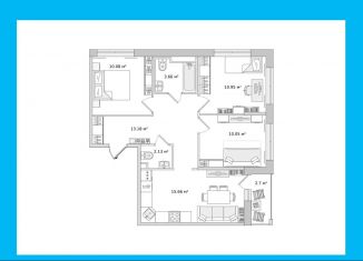 3-комнатная квартира на продажу, 65.7 м2, Санкт-Петербург