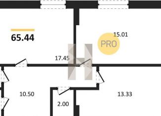 Продается 2-комнатная квартира, 65.4 м2, Воронеж, улица 9 Января, 68Л