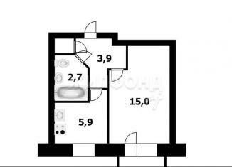 Продам 1-ком. квартиру, 28.6 м2, Новосибирская область, Гусинобродское шоссе, 15/1