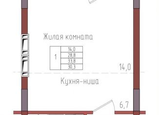 Продажа квартиры студии, 30.3 м2, Калининград, Центральный район