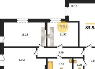 Продается 3-ком. квартира, 83.9 м2, Воронеж, улица 9 Января, 68Л