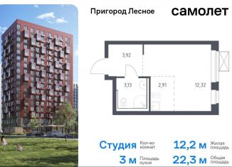 Квартира на продажу студия, 22.3 м2, Московская область