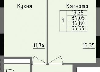 Продаю 1-комнатную квартиру, 34.8 м2, Ижевск, Ленинский район, улица Луначарского