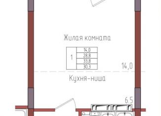 Продам квартиру студию, 30.3 м2, Калининград, Центральный район