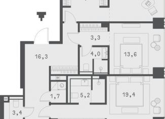 Продается трехкомнатная квартира, 171.1 м2, Москва, Садовая-Сухаревская улица, 14с1