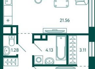 Продам квартиру со свободной планировкой, 46.2 м2, Уфа