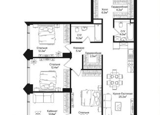 Продается четырехкомнатная квартира, 106.2 м2, Москва, СЗАО, улица Маршала Бирюзова, 1к1