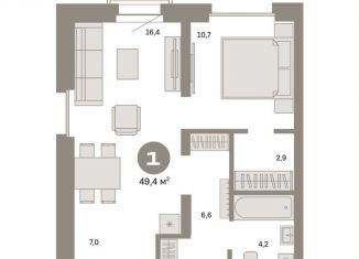 Продаю 1-комнатную квартиру, 49.4 м2, Москва, ВАО, Тагильская улица, 6/5