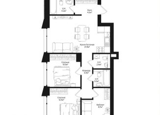 Продажа 3-ком. квартиры, 73.3 м2, Москва, СЗАО, улица Маршала Бирюзова, 1к1