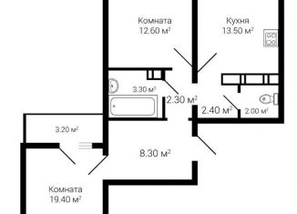 Сдам 2-ком. квартиру, 66.4 м2, Воронежская область, улица Адмирала Чурсина, 16