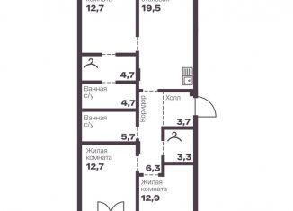 Продается 3-комнатная квартира, 86.2 м2, Челябинск, проспект Ленина, 19В, Тракторозаводский район