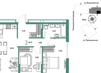 Продается 2-ком. квартира, 54.2 м2, Тюмень, Центральный округ