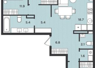 3-ком. квартира на продажу, 78.5 м2, Северодвинск