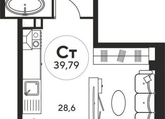 Многокомнатная квартира на продажу, 39.7 м2, Ростов-на-Дону, Пушкинская улица, 97