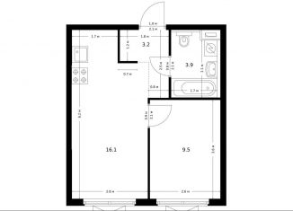 Продам 1-комнатную квартиру, 32.7 м2, Москва, жилой комплекс Большая Академическая 85, к3.1