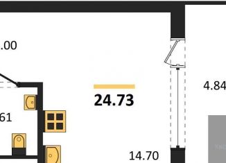 Квартира на продажу студия, 24.7 м2, Воронеж, Железнодорожный район, набережная Чуева, 7