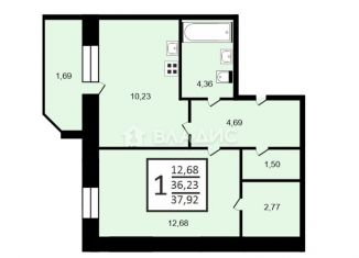 Продажа 1-комнатной квартиры, 37.9 м2, Владимирская область, улица Верхняя Дуброва, 32В