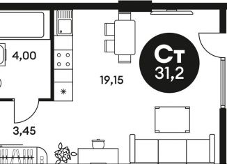 Продам квартиру студию, 31 м2, Ростов-на-Дону, Красноармейская улица, 250, Кировский район