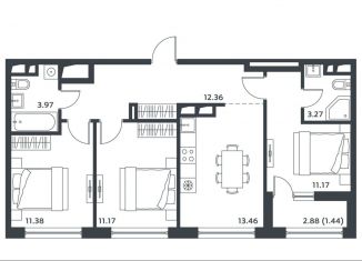 Продам 3-ком. квартиру, 67.5 м2, Московская область, Лесная улица, к27