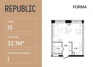 Продаю 1-ком. квартиру, 32.1 м2, Москва, Пресненский район, улица Пресненский Вал, 27с2