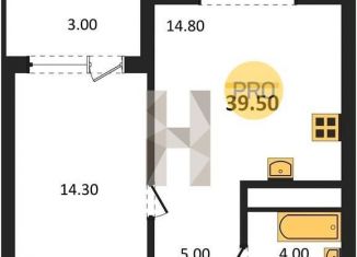 Продажа 1-ком. квартиры, 39.7 м2, Воронеж, Железнодорожный район