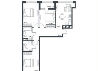 Продам трехкомнатную квартиру, 77.4 м2, Московская область, Лесная улица, к27