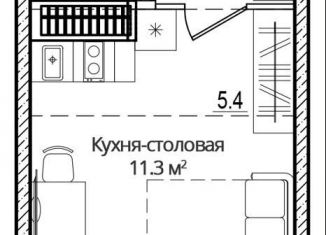 Продаю квартиру студию, 27.3 м2, деревня Борисовичи, улица Дмитрия Яковлева, 8